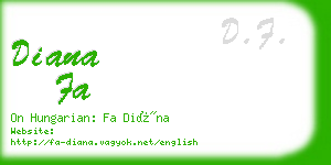 diana fa business card